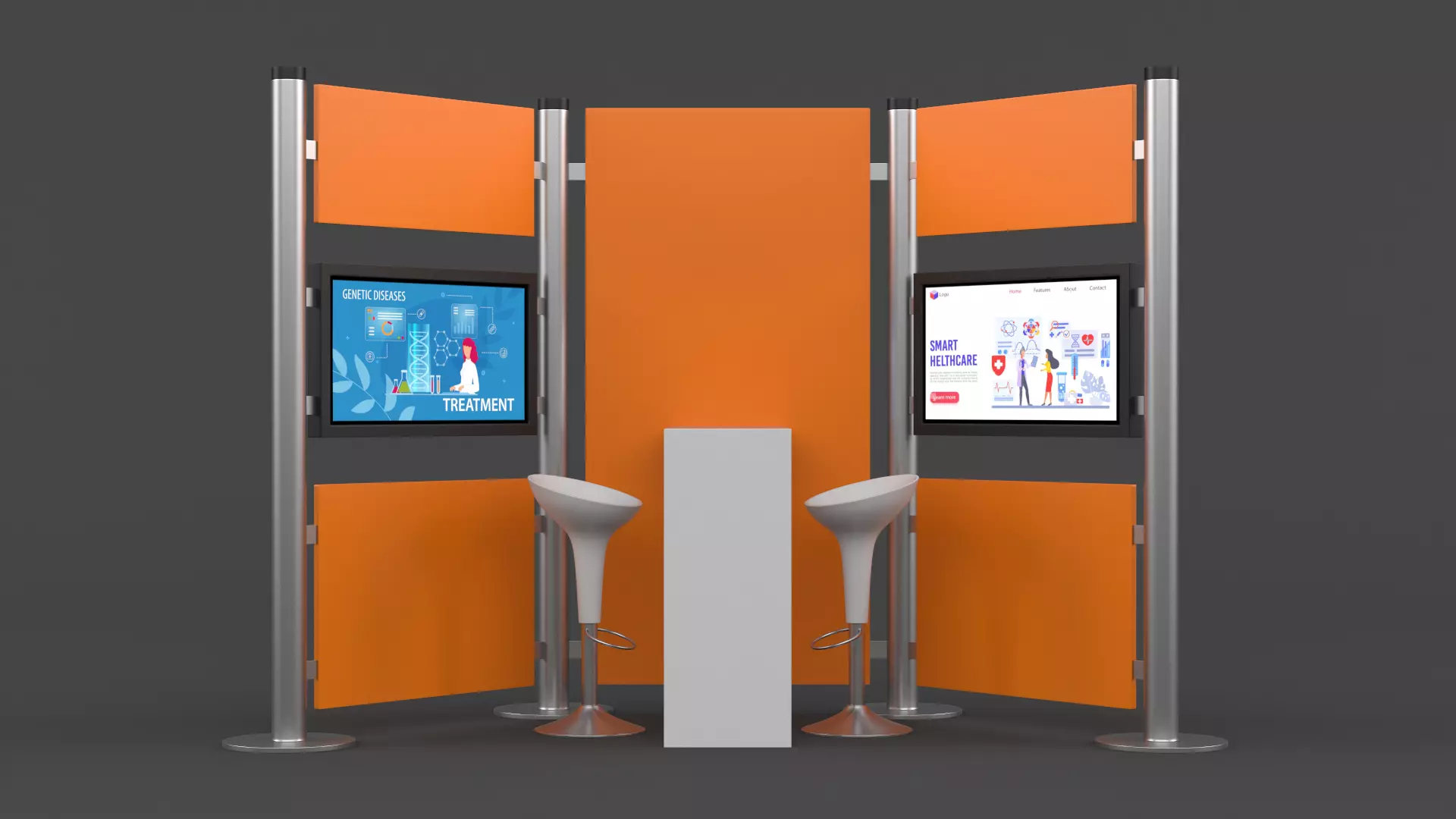 Exhibition Stand Design 3D model_0