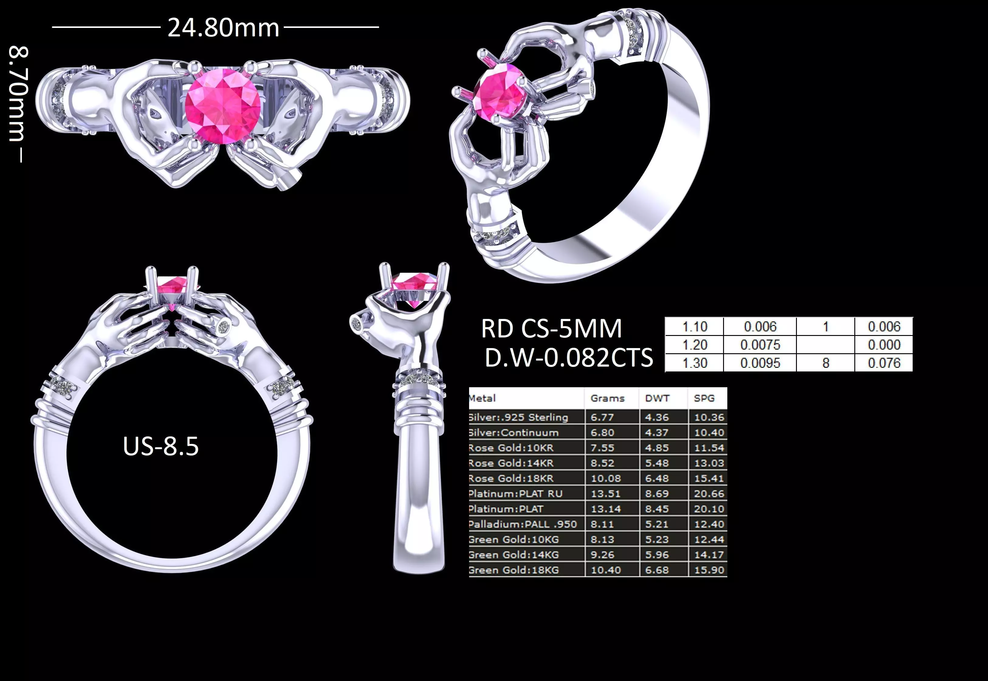 Engagement SOL ring 3D file for printing 3D print model