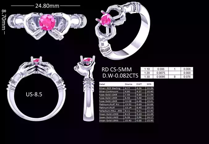 Engagement SOL ring 3D file for printing