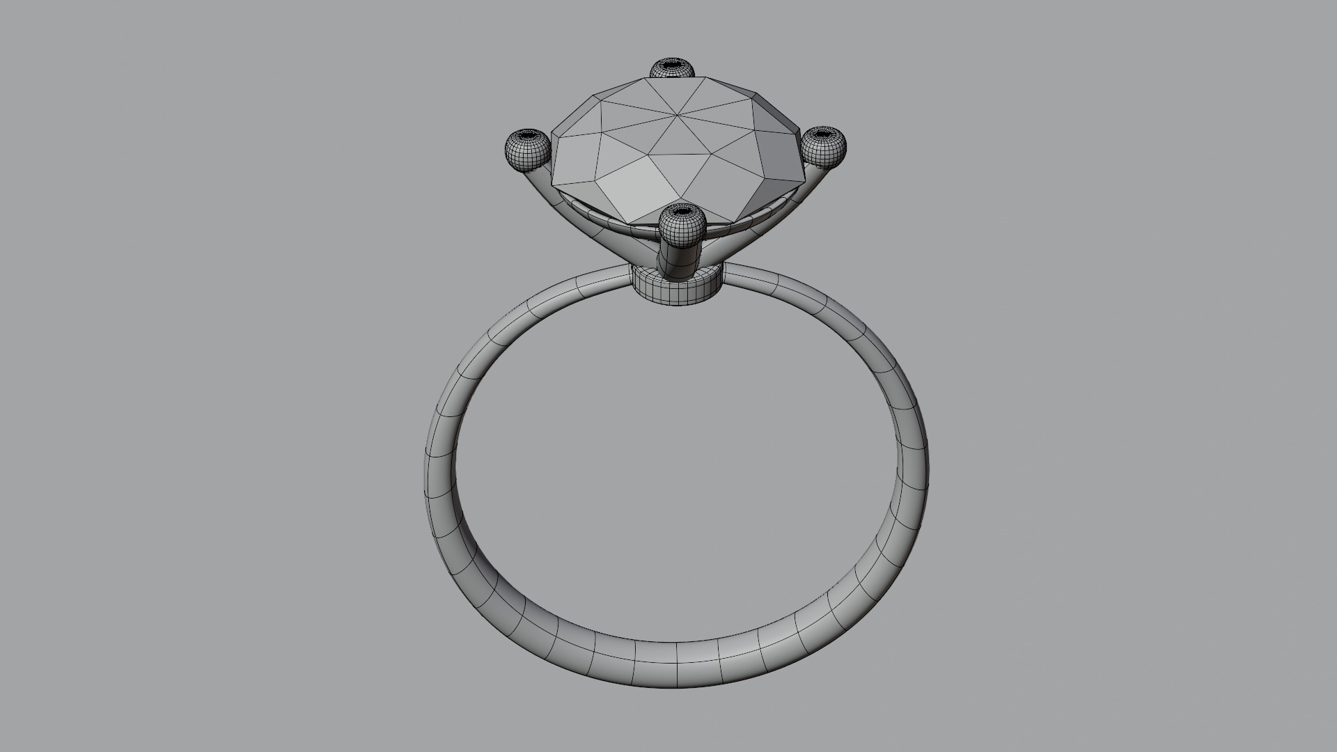 Engagement Women Ring 3D model_5