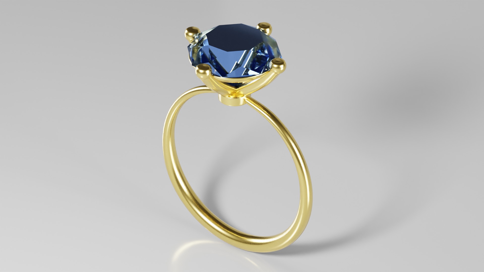 Engagement Women Ring 3D model_1