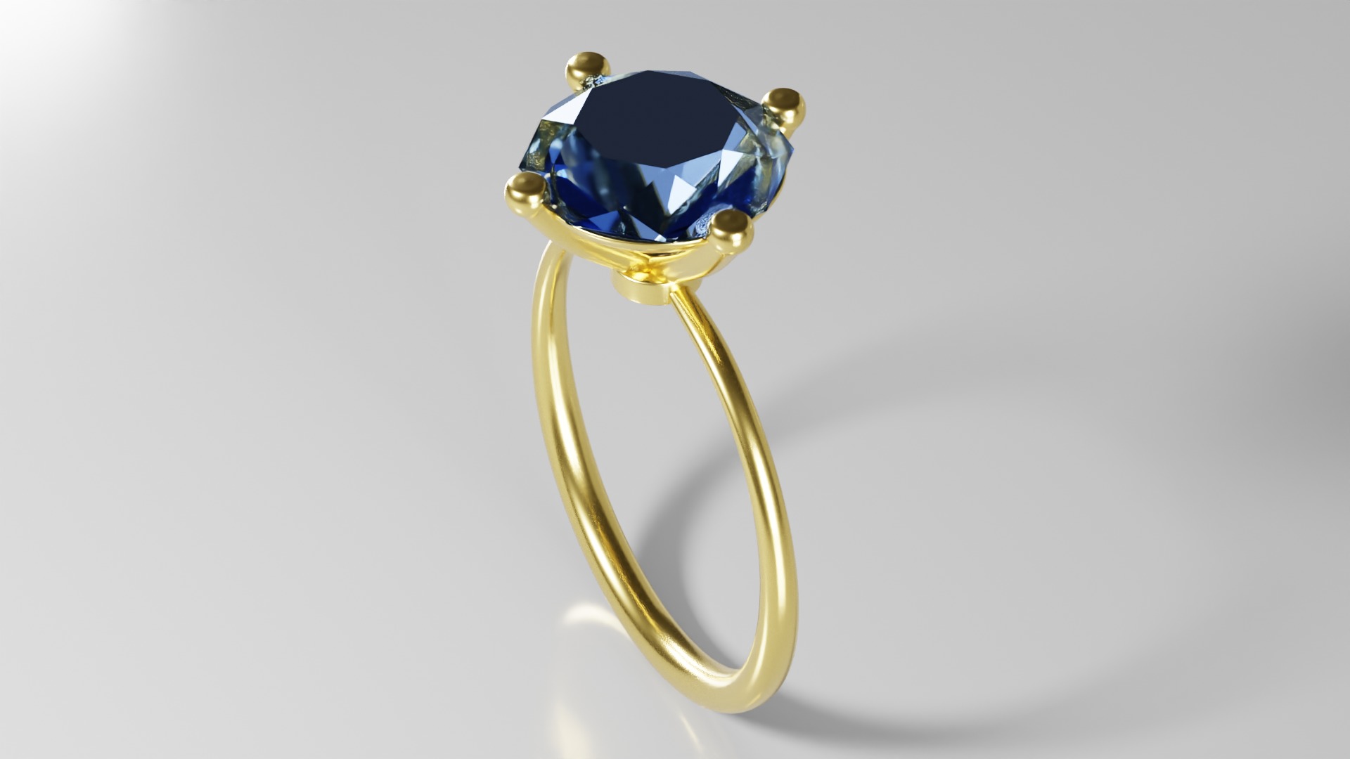 Engagement Women Ring 3D model_3