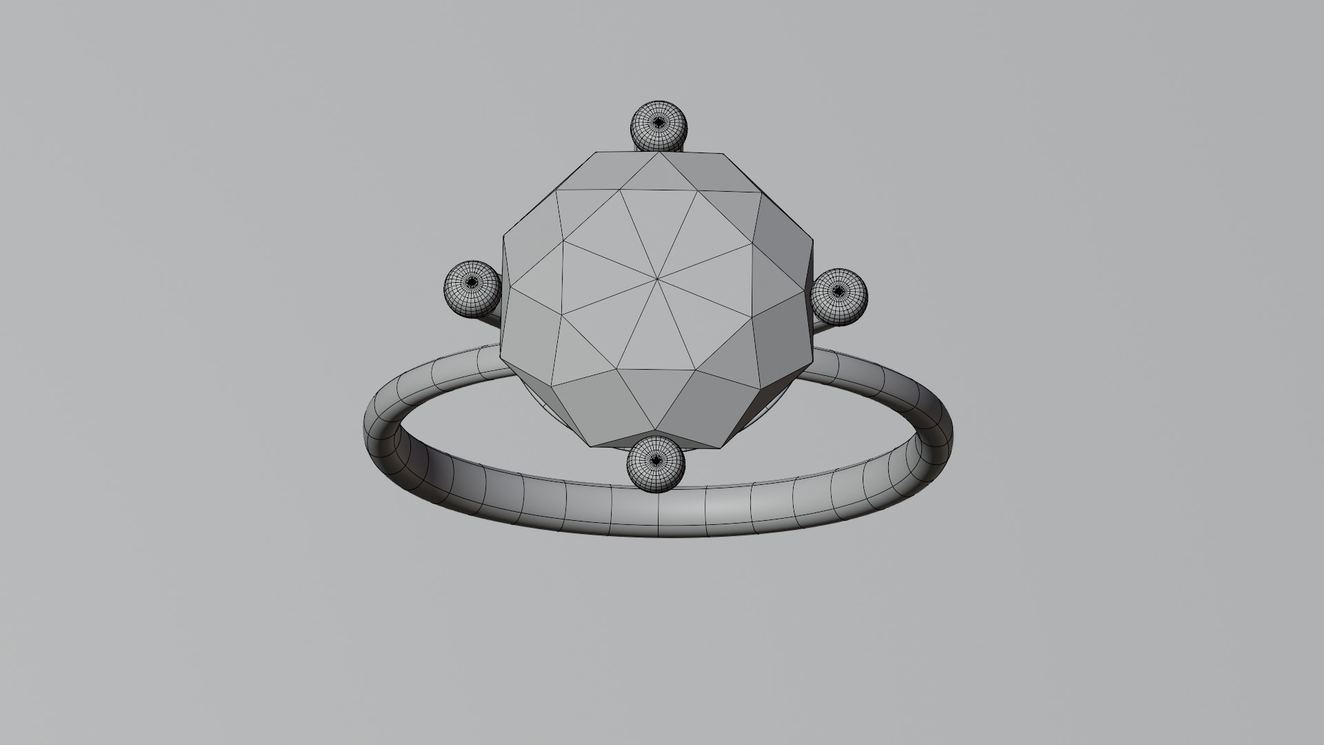 Engagement Women Ring 3D model_7