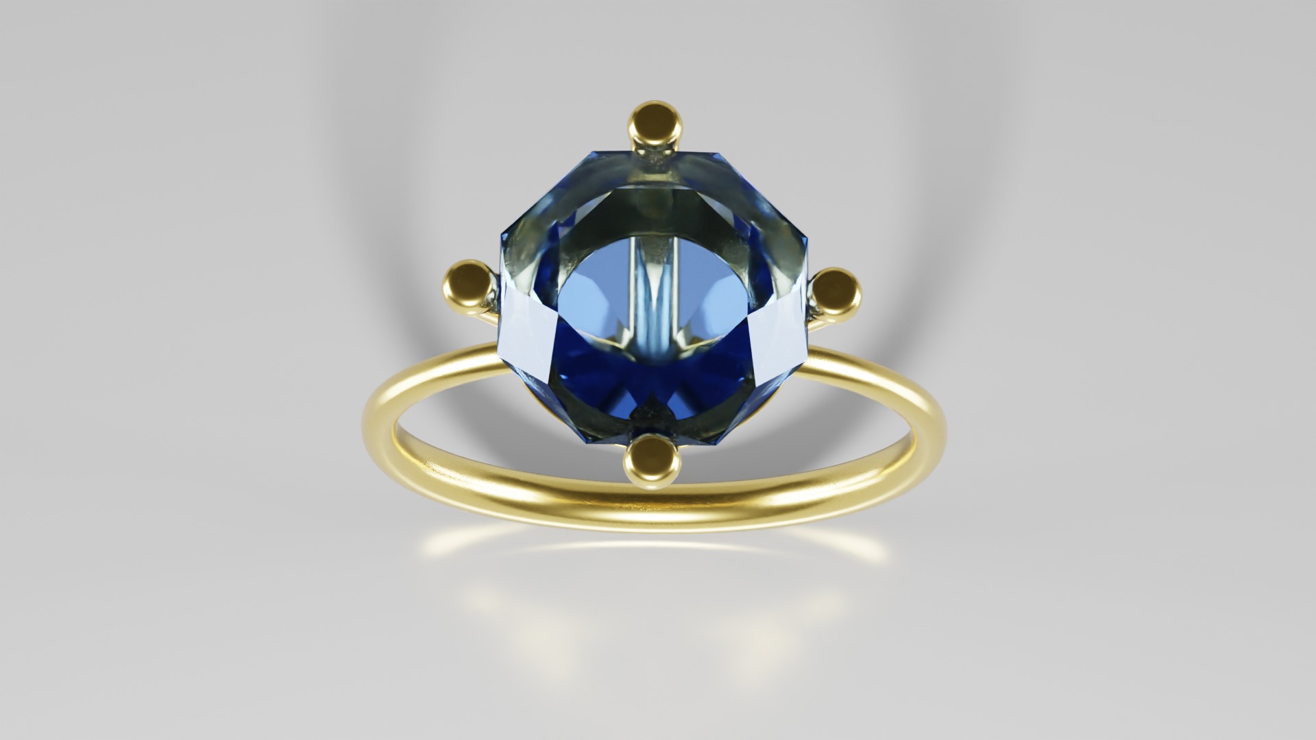 Engagement Women Ring 3D model_2