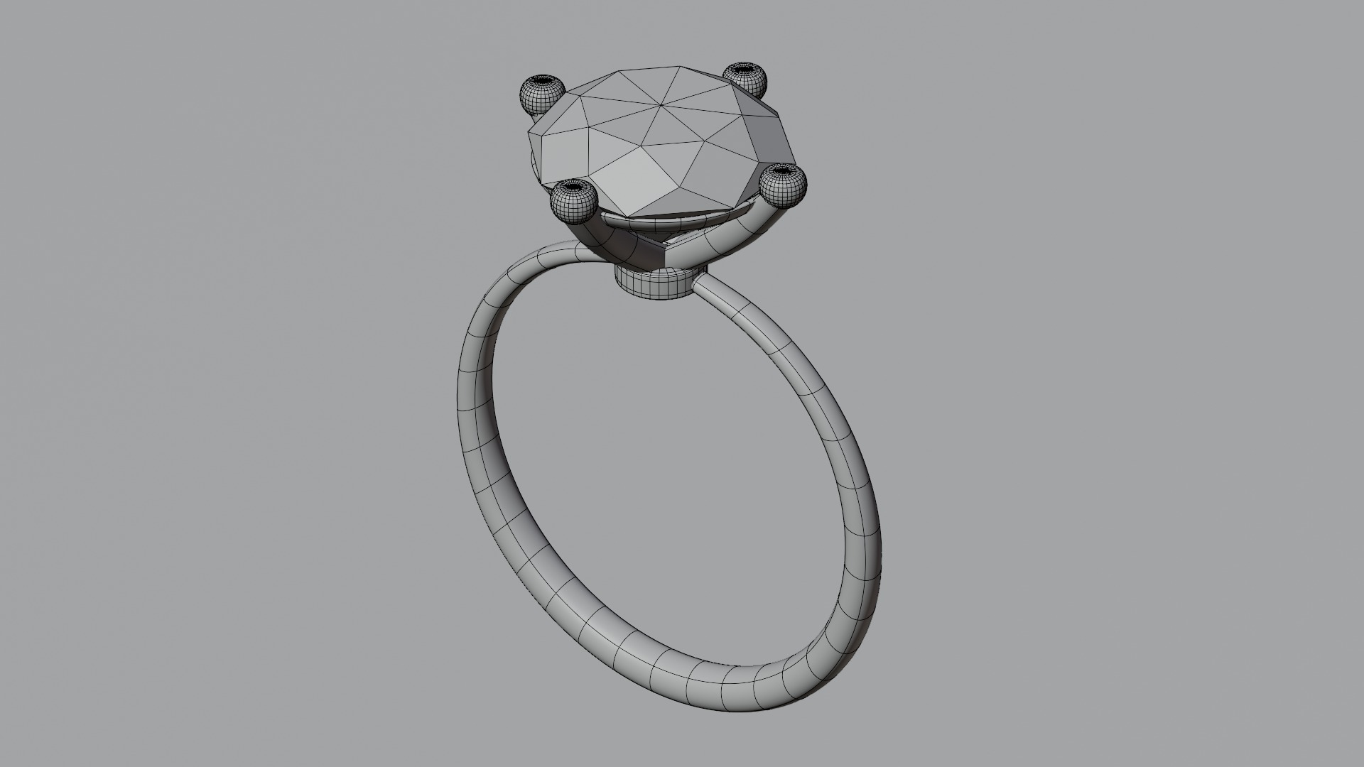 Engagement Women Ring 3D model_6