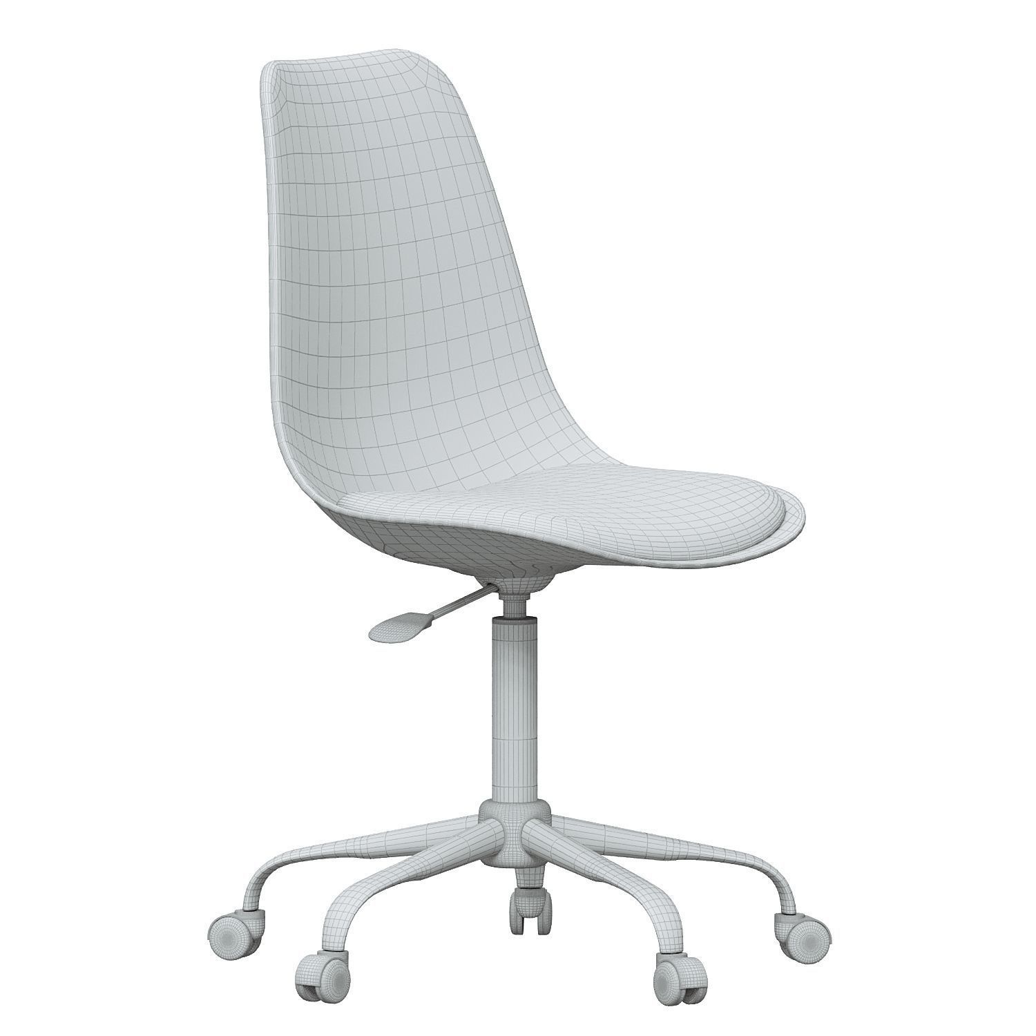 Harland Height Adjustable Swivel Task Chair 3D model_3