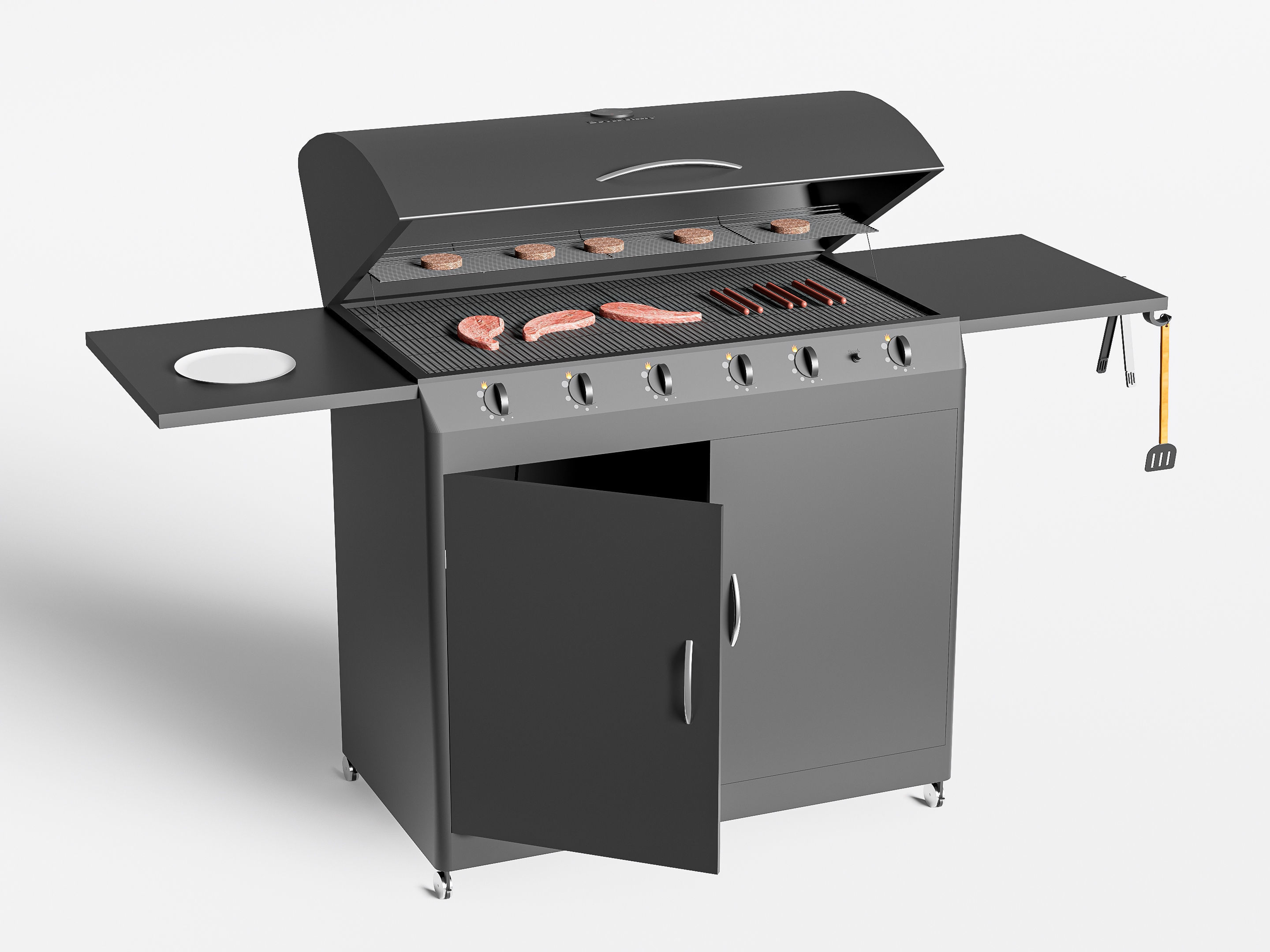Barbecue grill 3 3D model_16
