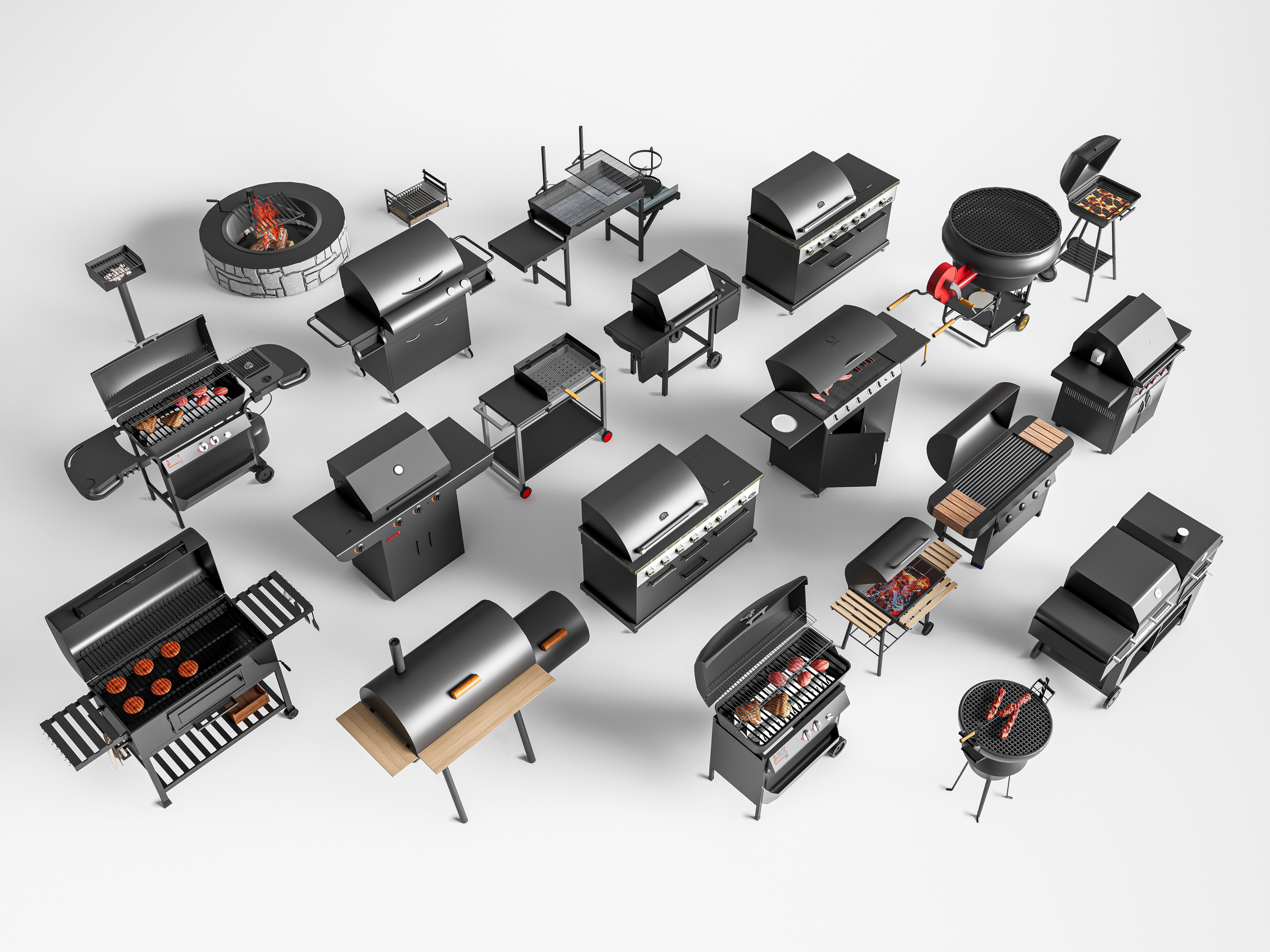 Barbecue grill 3 3D model_0