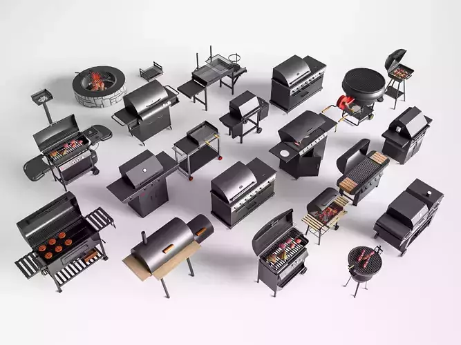 Barbecue grill 3 3D model