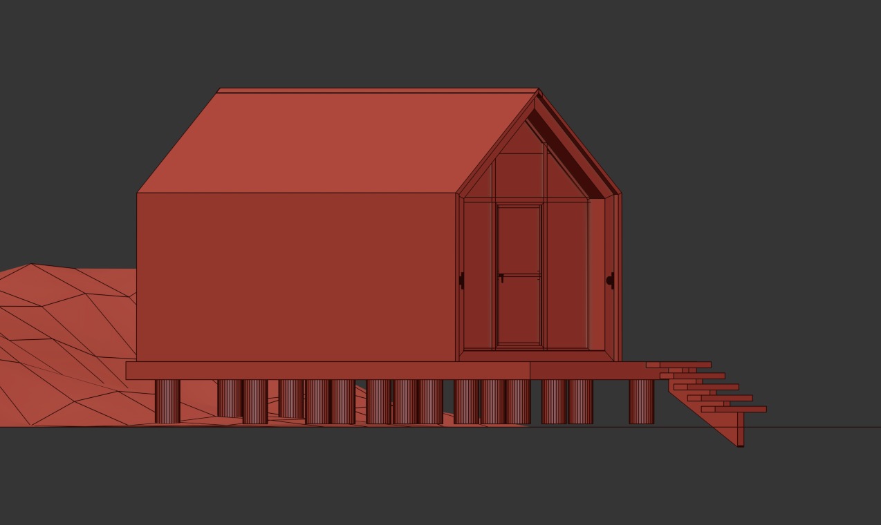 Cabana house  3D model_6