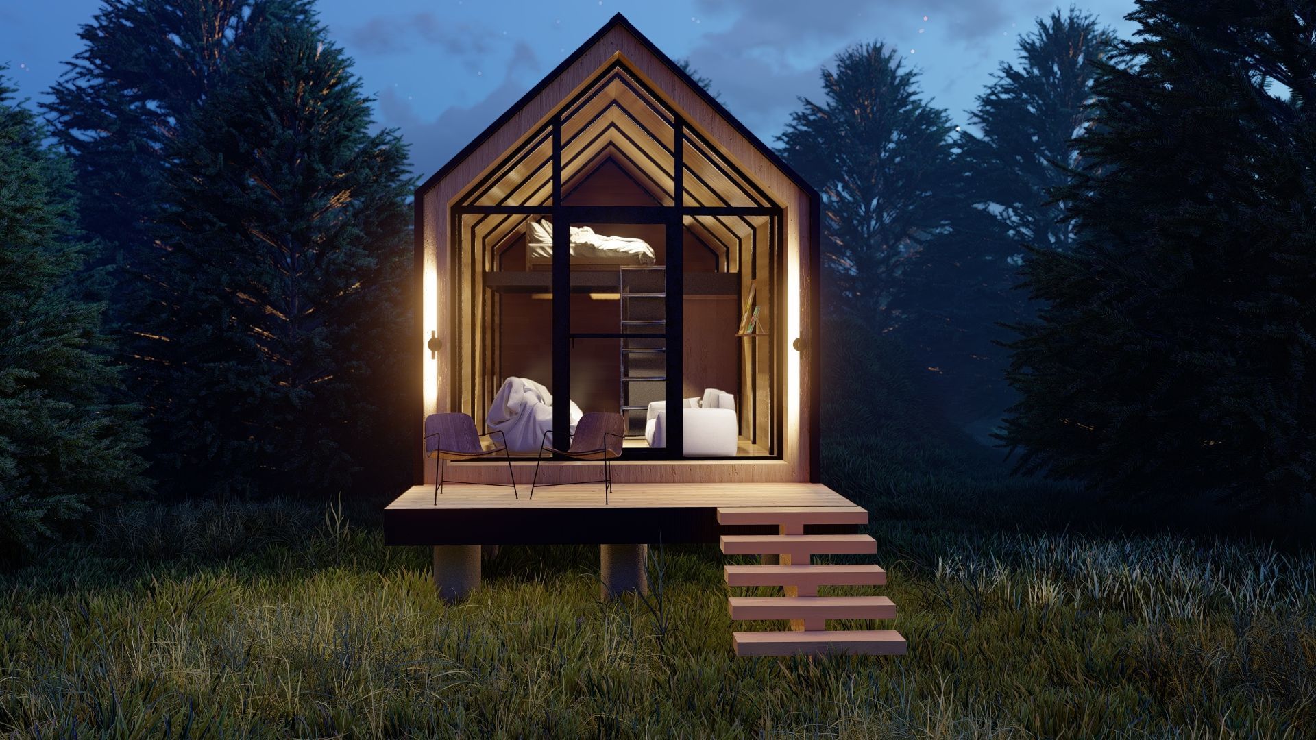 Cabana house  3D model_2