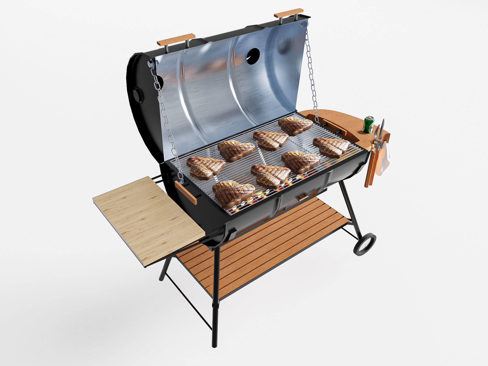 Barbecue grill 4 3D model_8