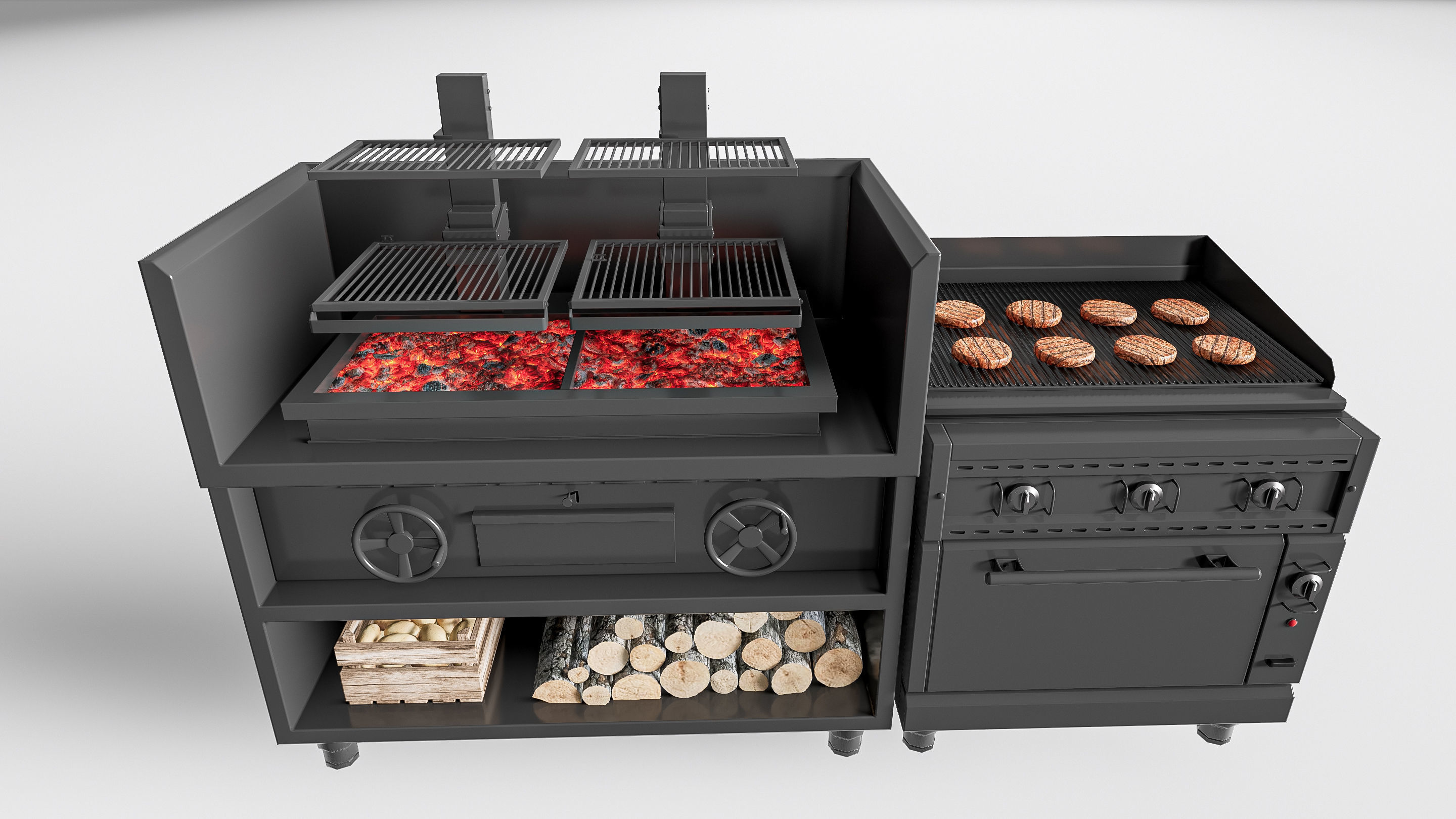 Barbecue grill 4 3D model_1