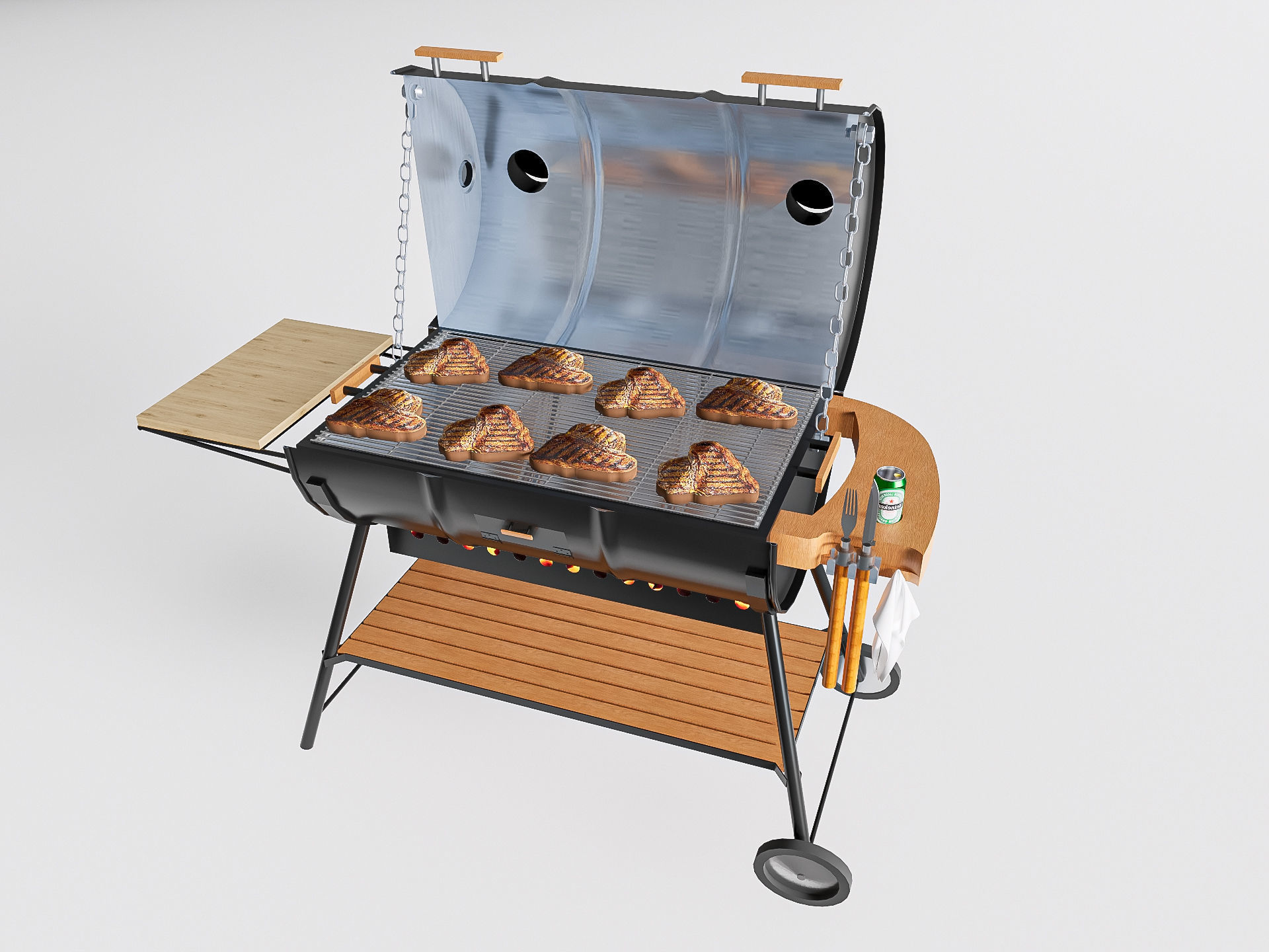 Barbecue grill 4 3D model_7