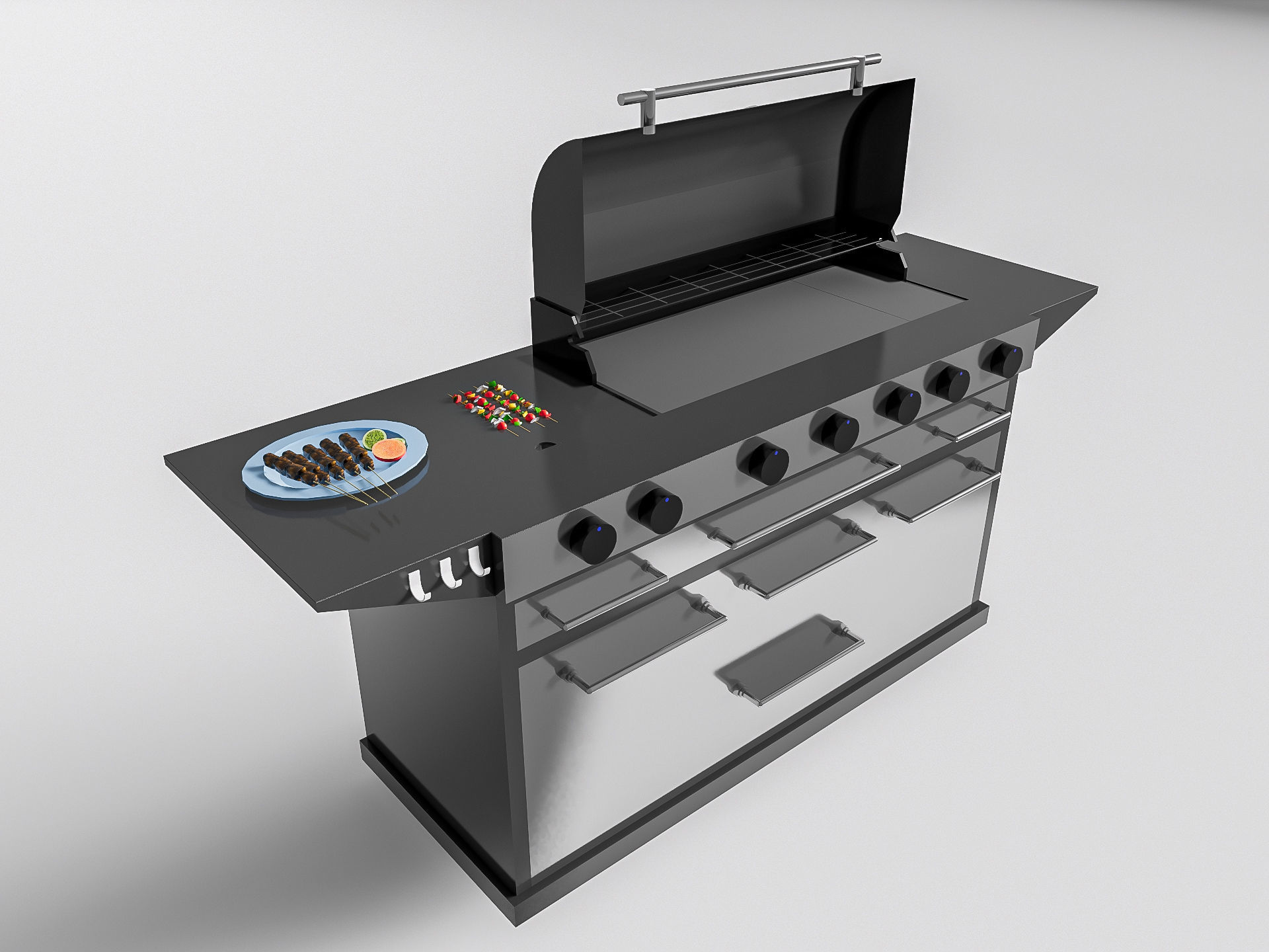 Barbecue grill 4 3D model_12