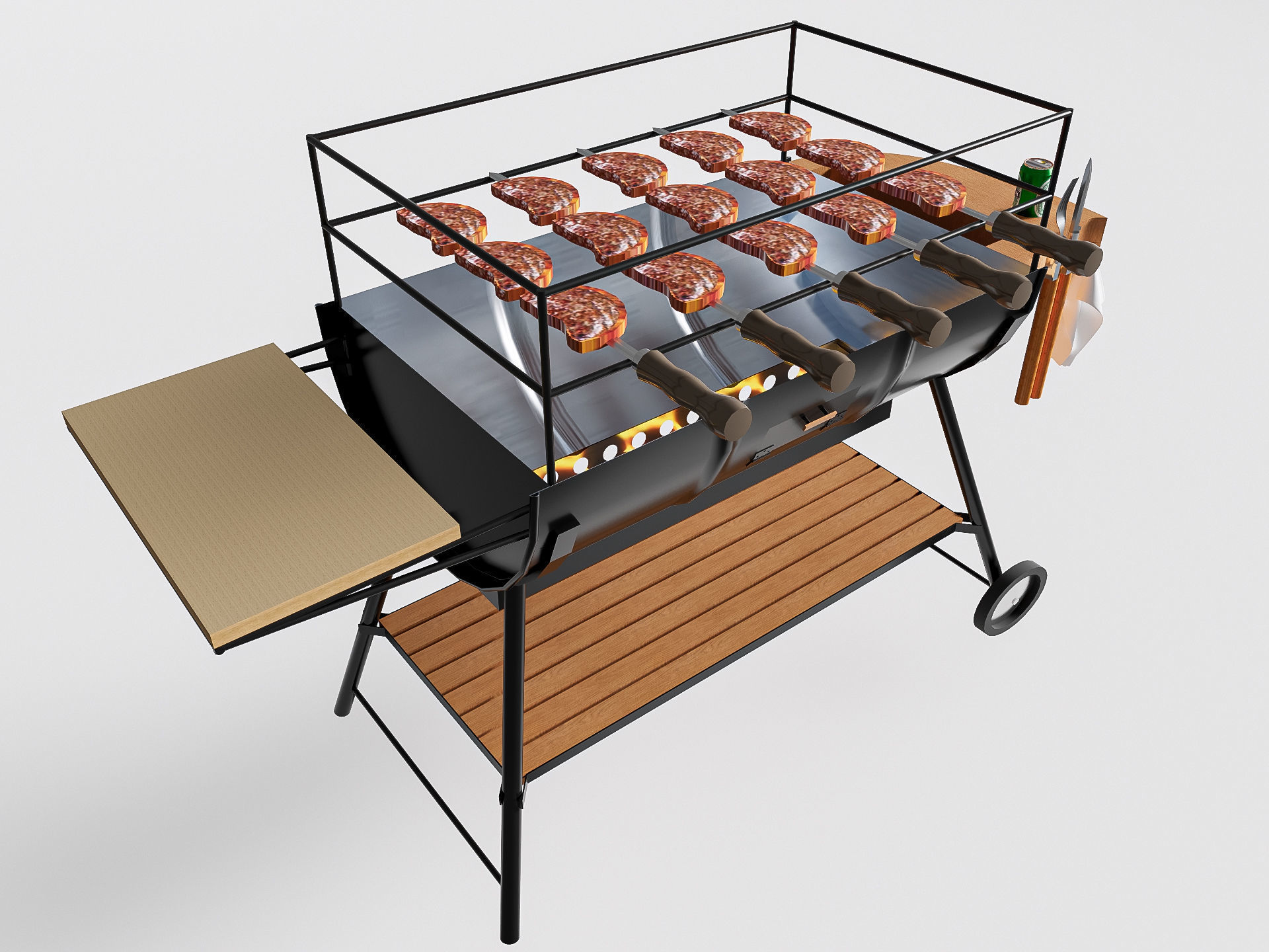 Barbecue grill 4 3D model_9