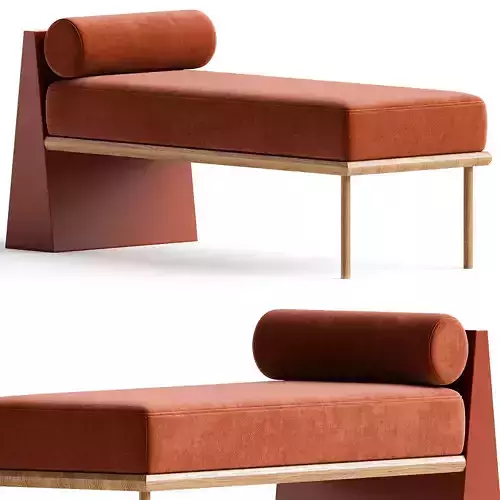 Minimalist Mid Century Modern Style Solid Wood Bench 