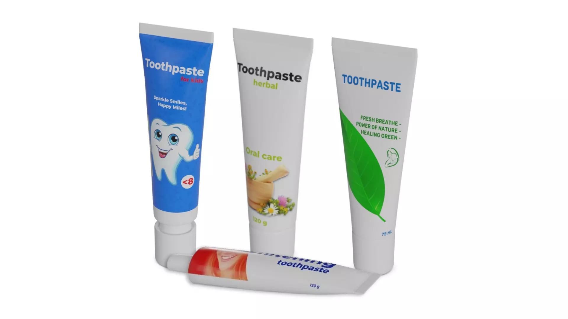 Toothpaste pack 3D Model Collection_0