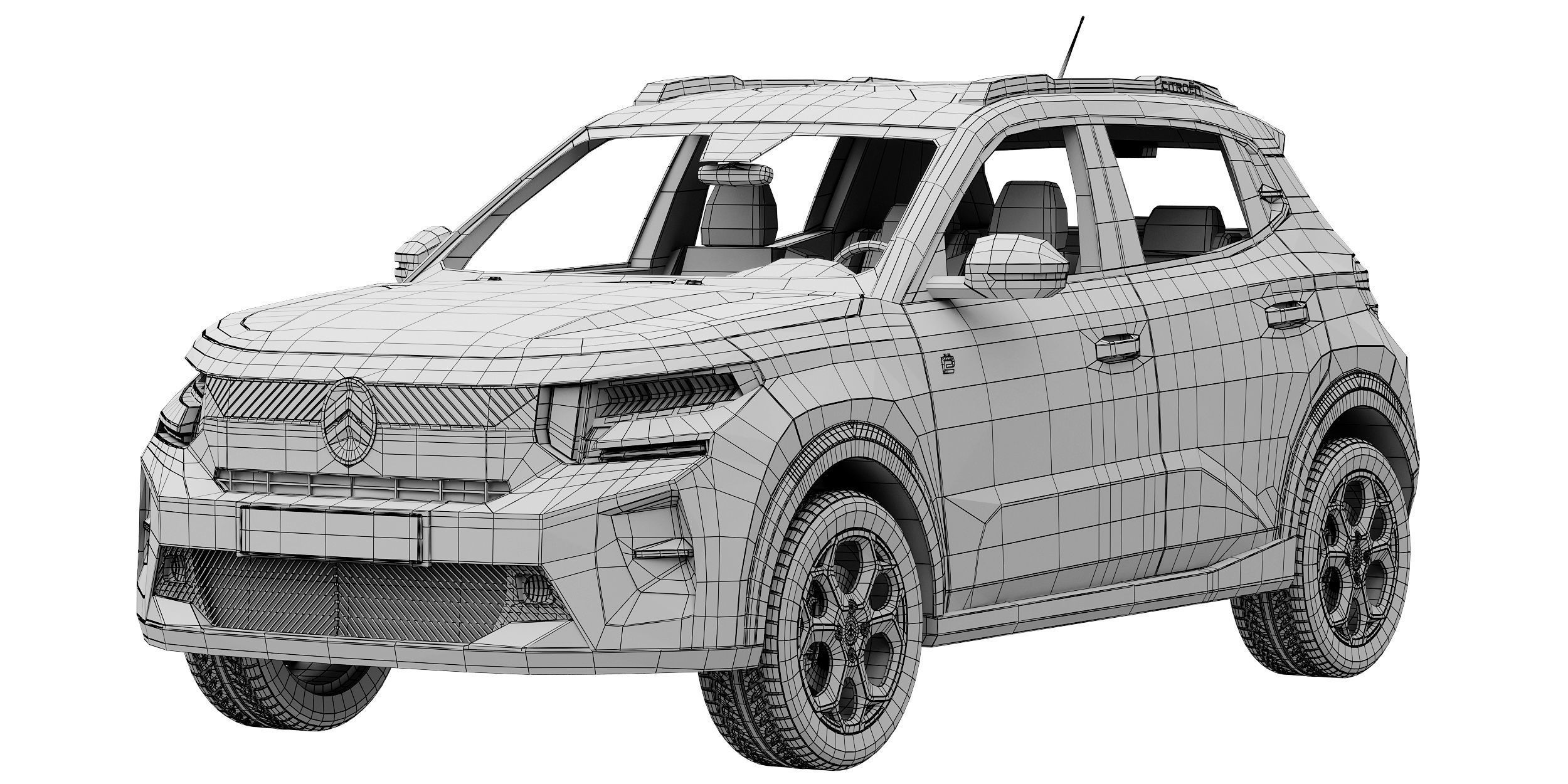 Citroen e-C3 2024 3D model_13