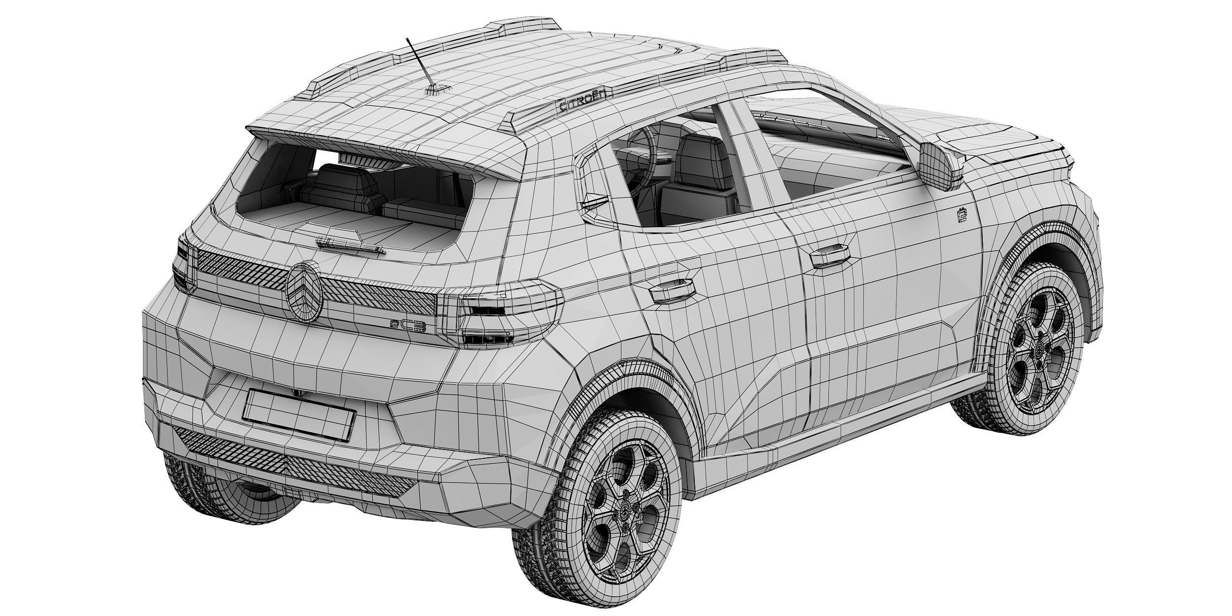 Citroen e-C3 2024 3D model_17