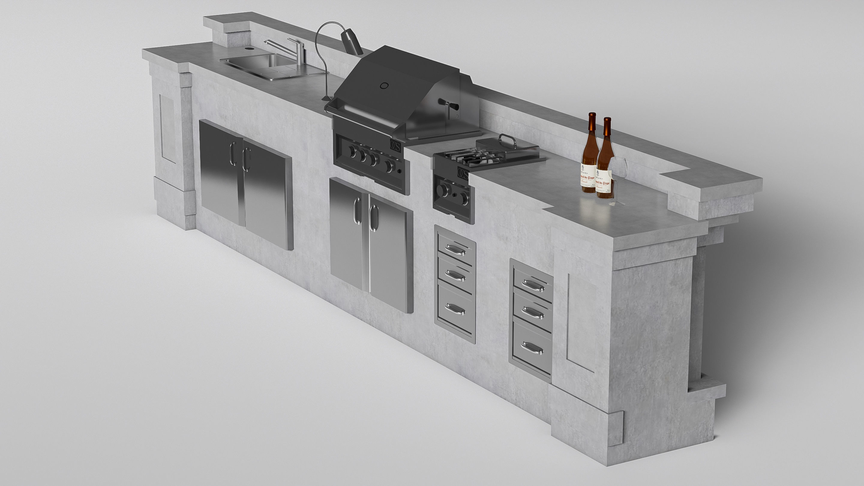 Barbecue grill 5 3D model_4