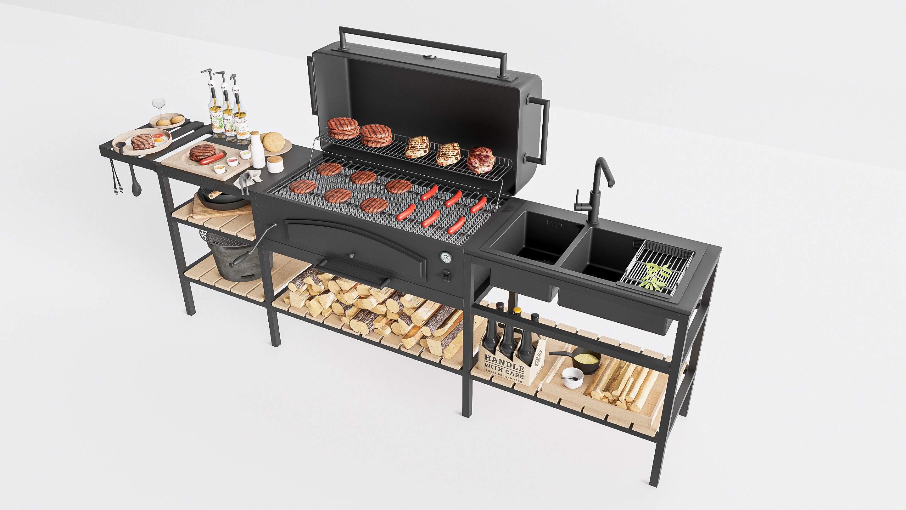 Barbecue grill  3D model_11
