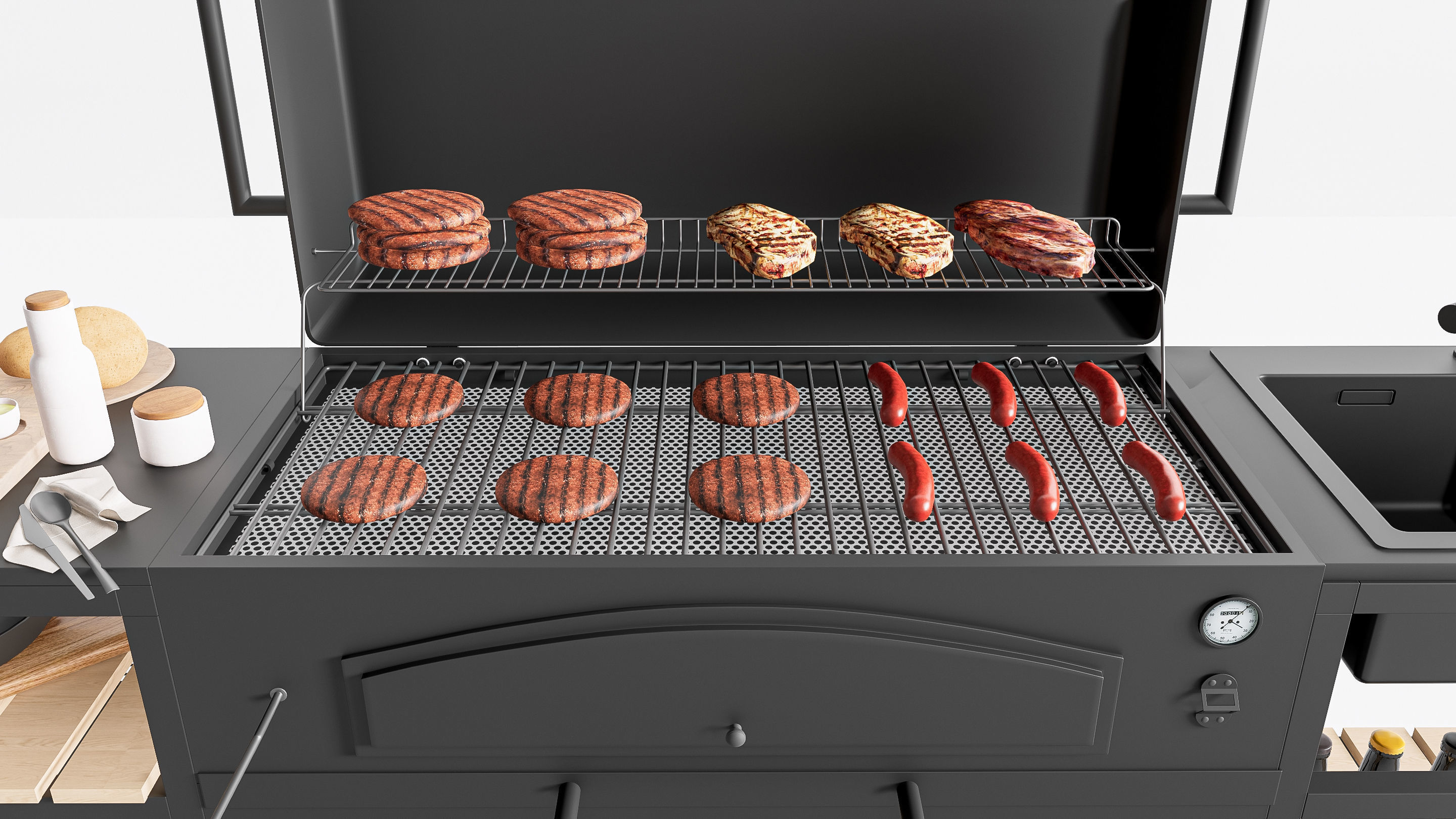 Barbecue grill  3D model_5