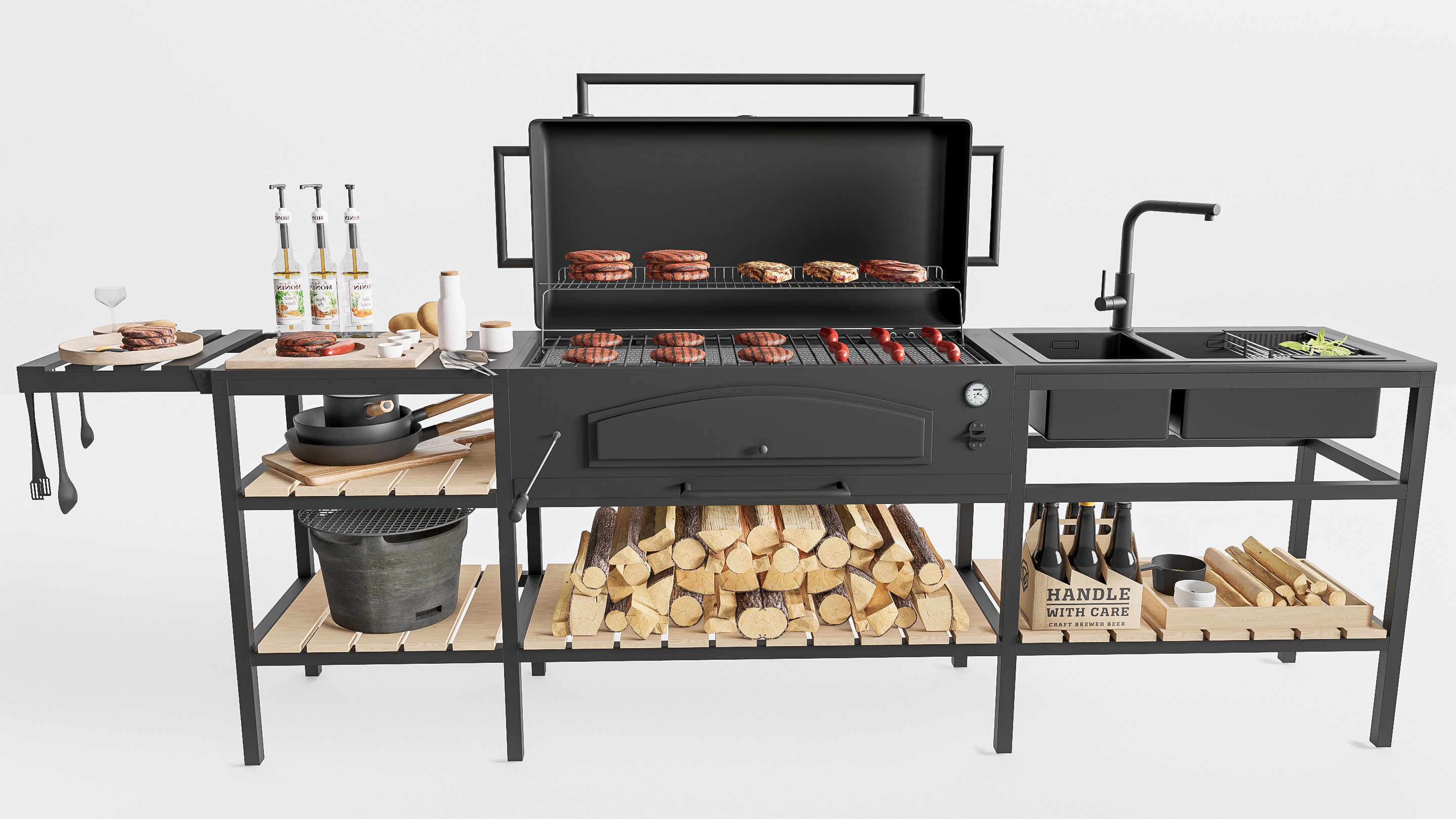 Barbecue grill  3D model_9