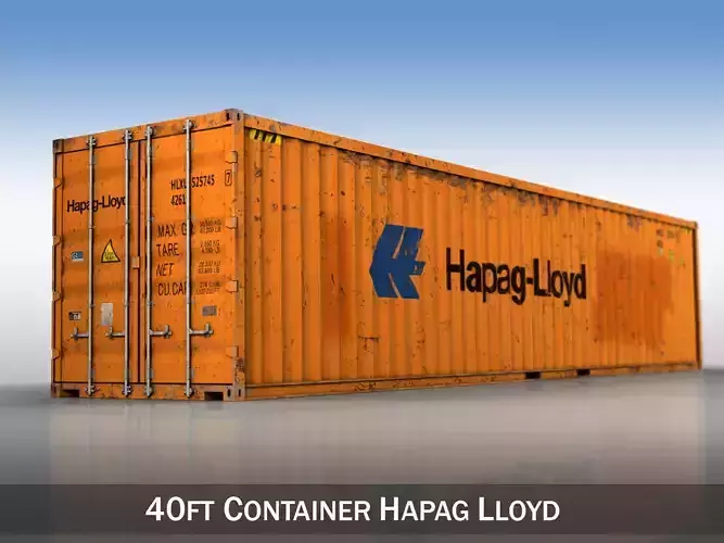 40ft Shipping Container - Hapag Lloyd 3D model