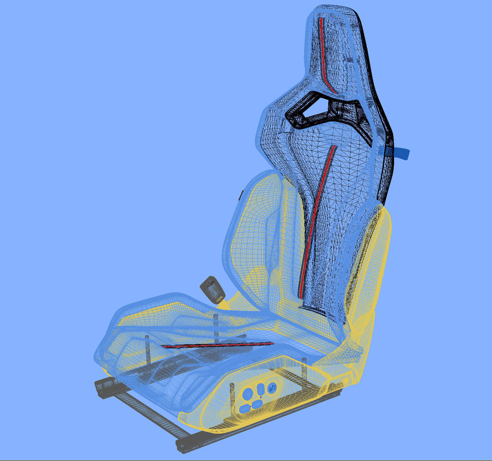 RECARO SPORT C 3D Model  Low-poly 3D model_3