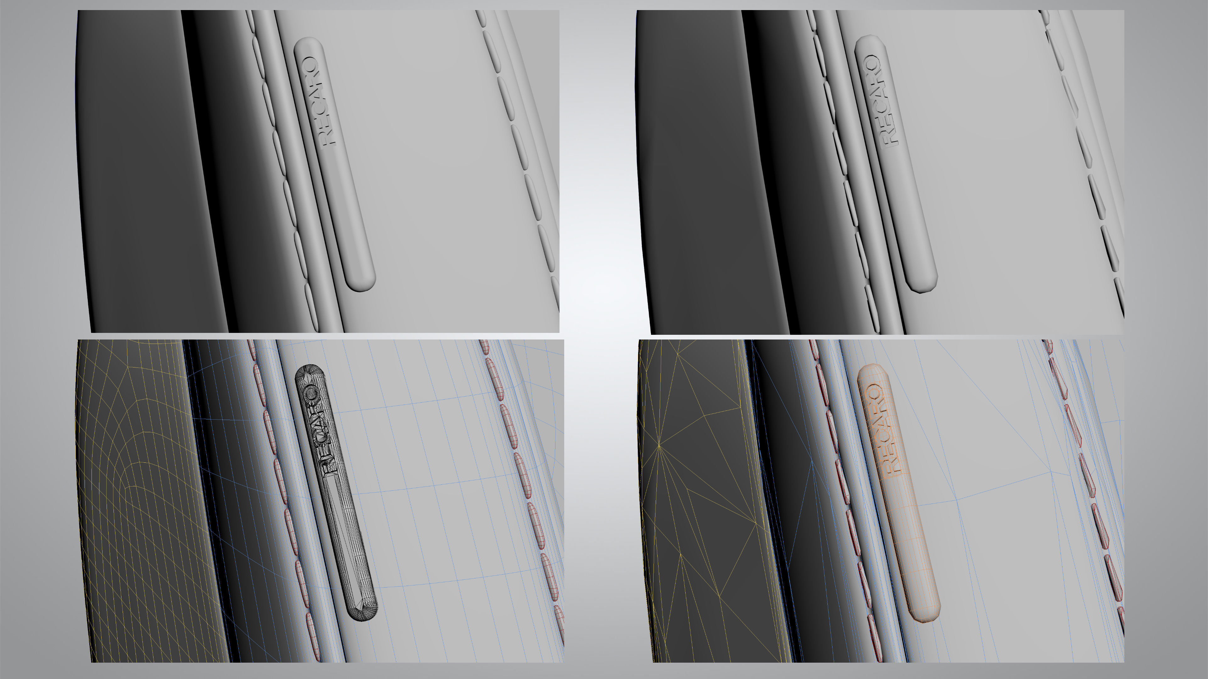 RECARO SPORT C 3D Model  Low-poly 3D model_7