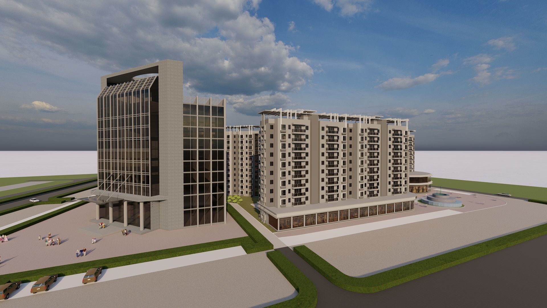 residential complex 3D model_7