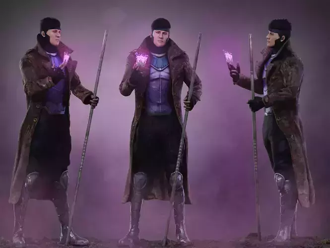 Gambit Low-poly 3D model