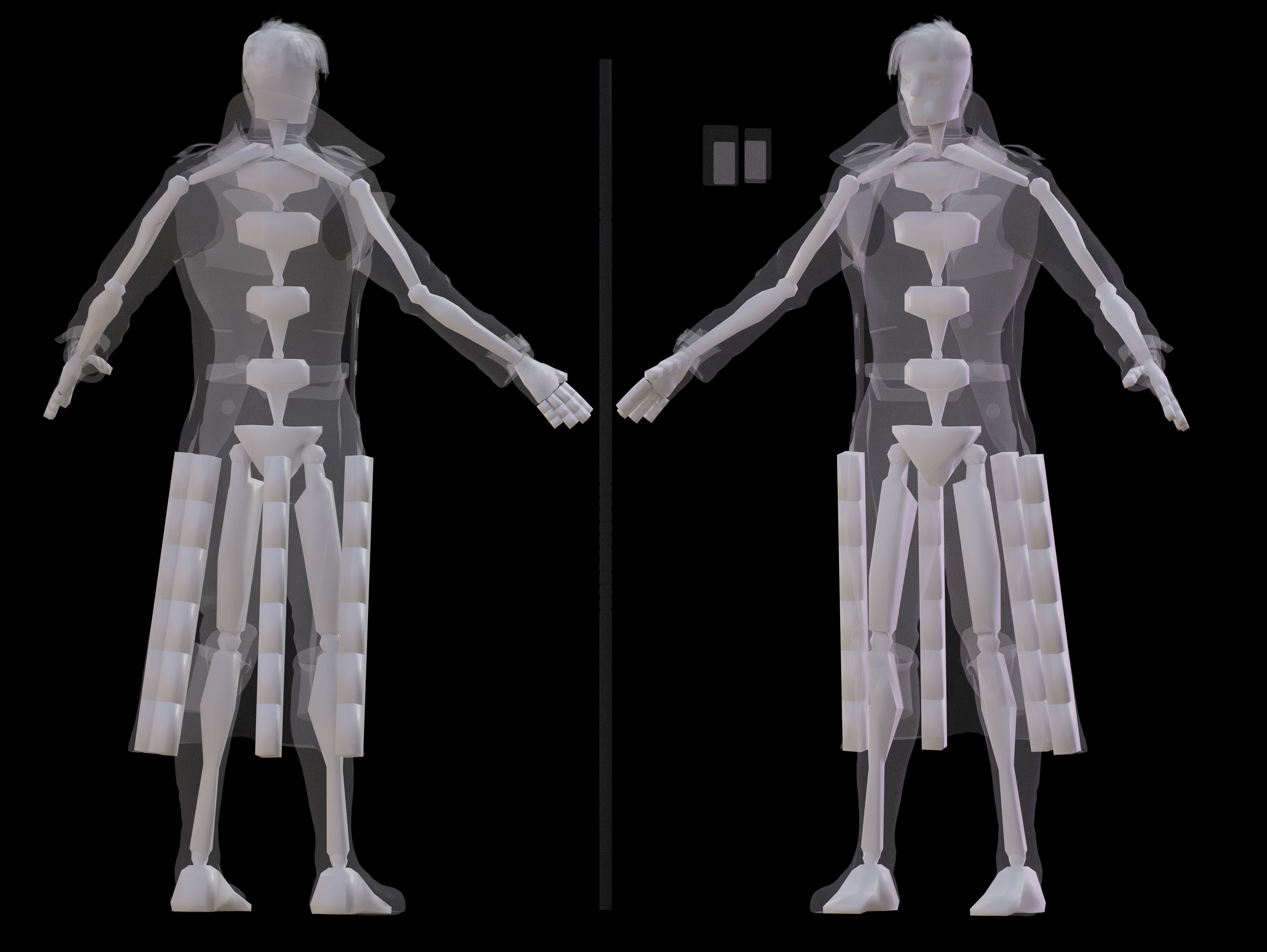 Gambit Low-poly 3D model_10