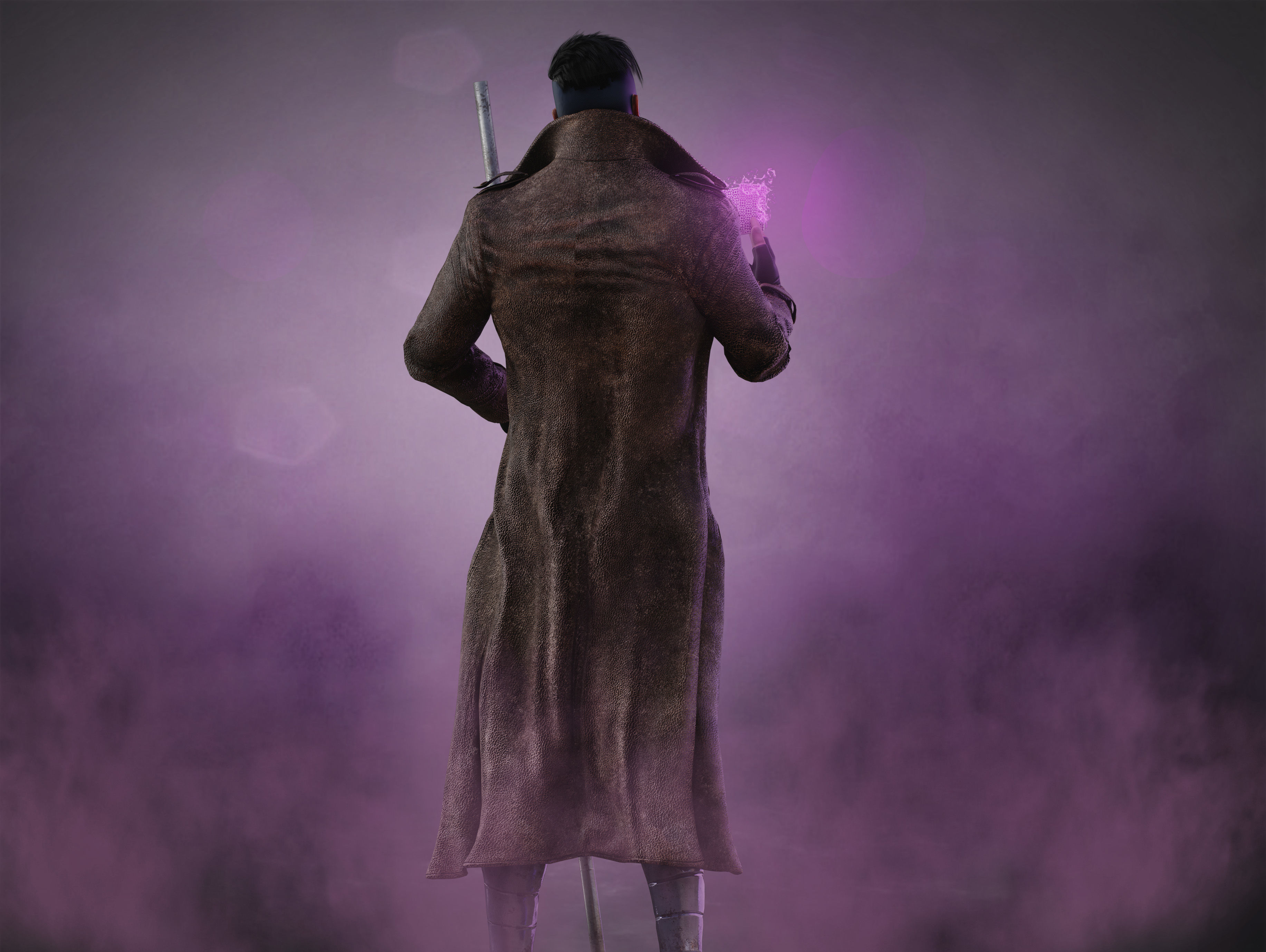 Gambit Low-poly 3D model_3