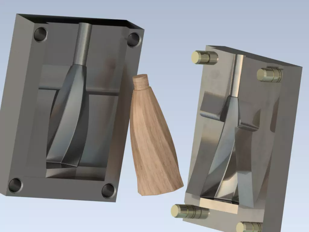 bottle mould Low-poly 3D model_0