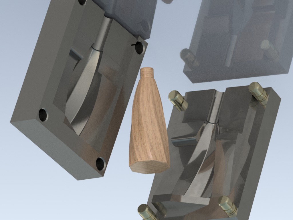 bottle mould Low-poly 3D model_1