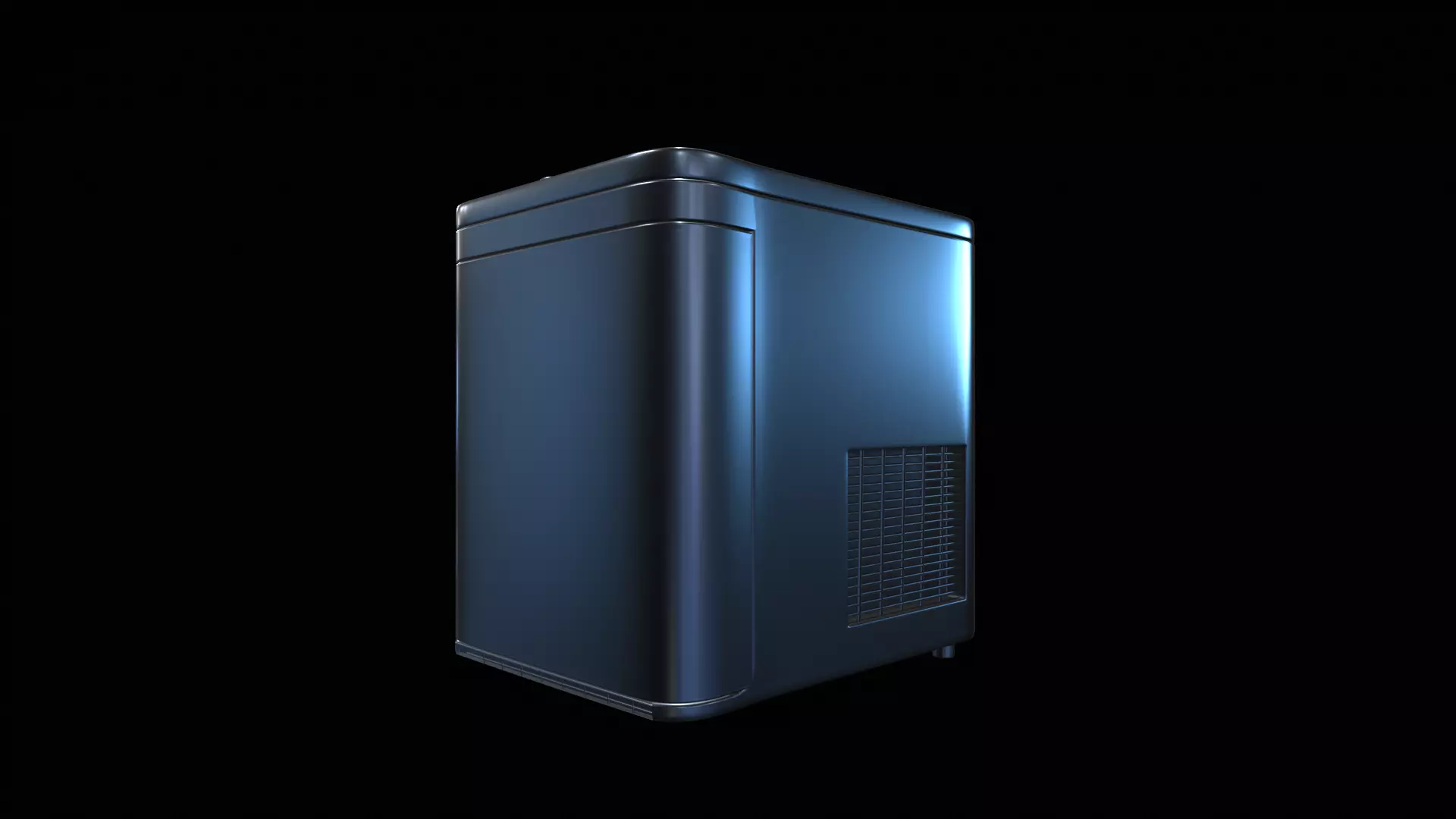 Ice Fridge  Low-poly 3D model_0