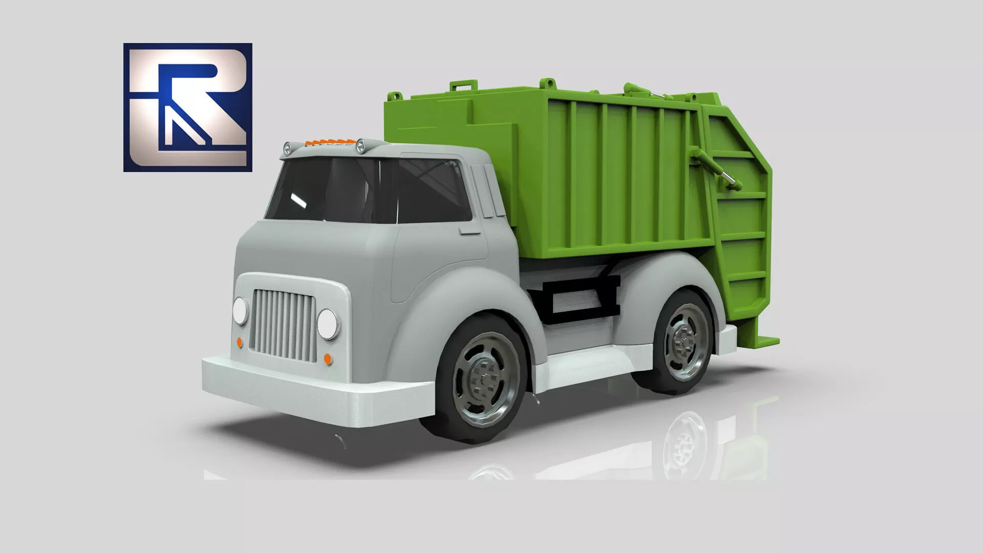 Garbage truck Cartoon Vehicle Low-poly 3D model