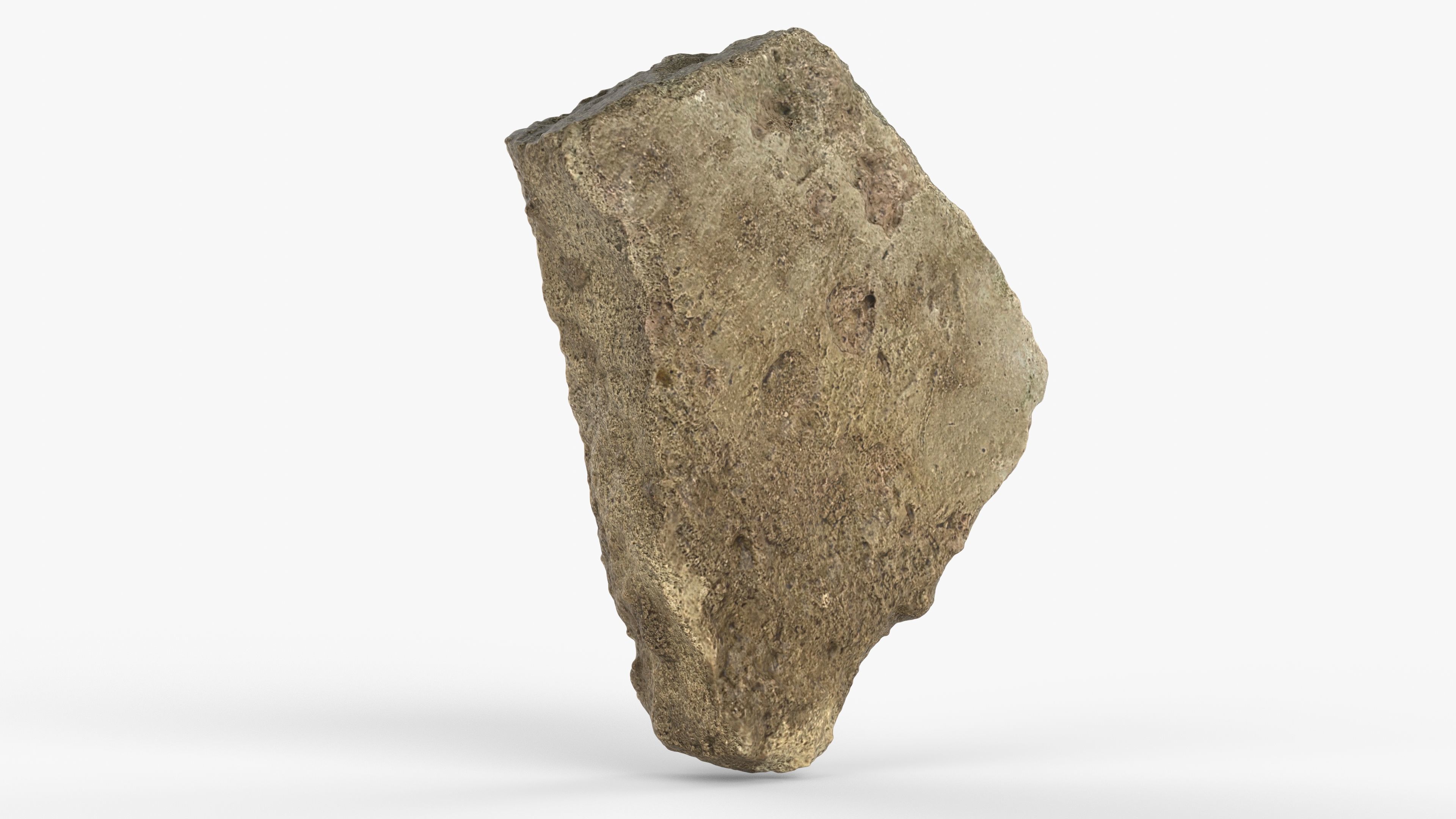 Photorealistic 3D scan of rock stone Low-poly 3D model_2