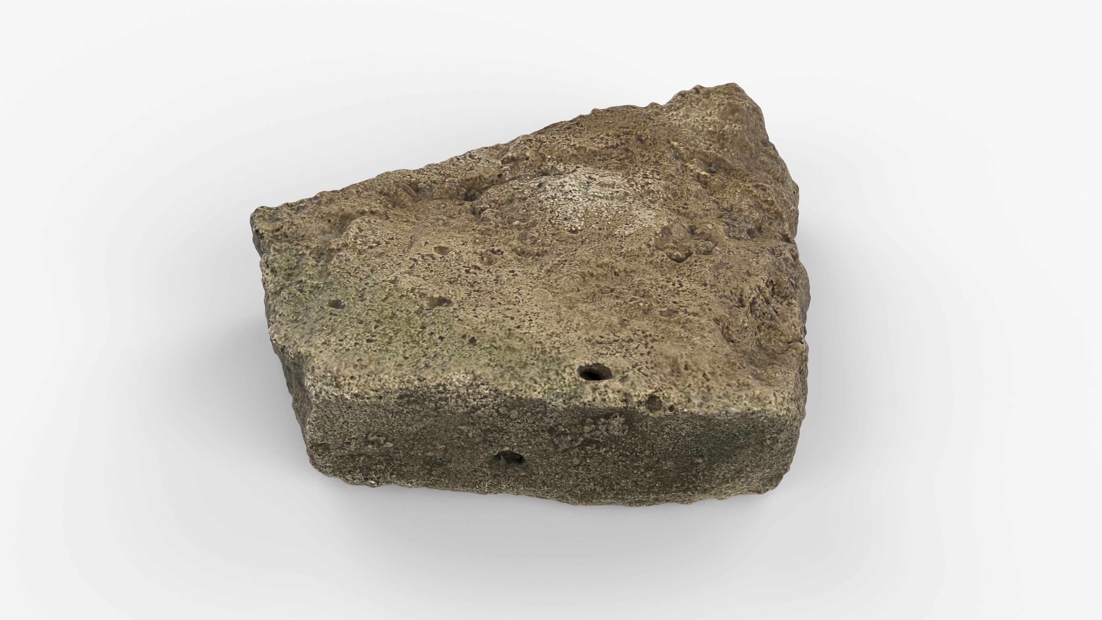 Photorealistic 3D scan of rock stone Low-poly 3D model_13