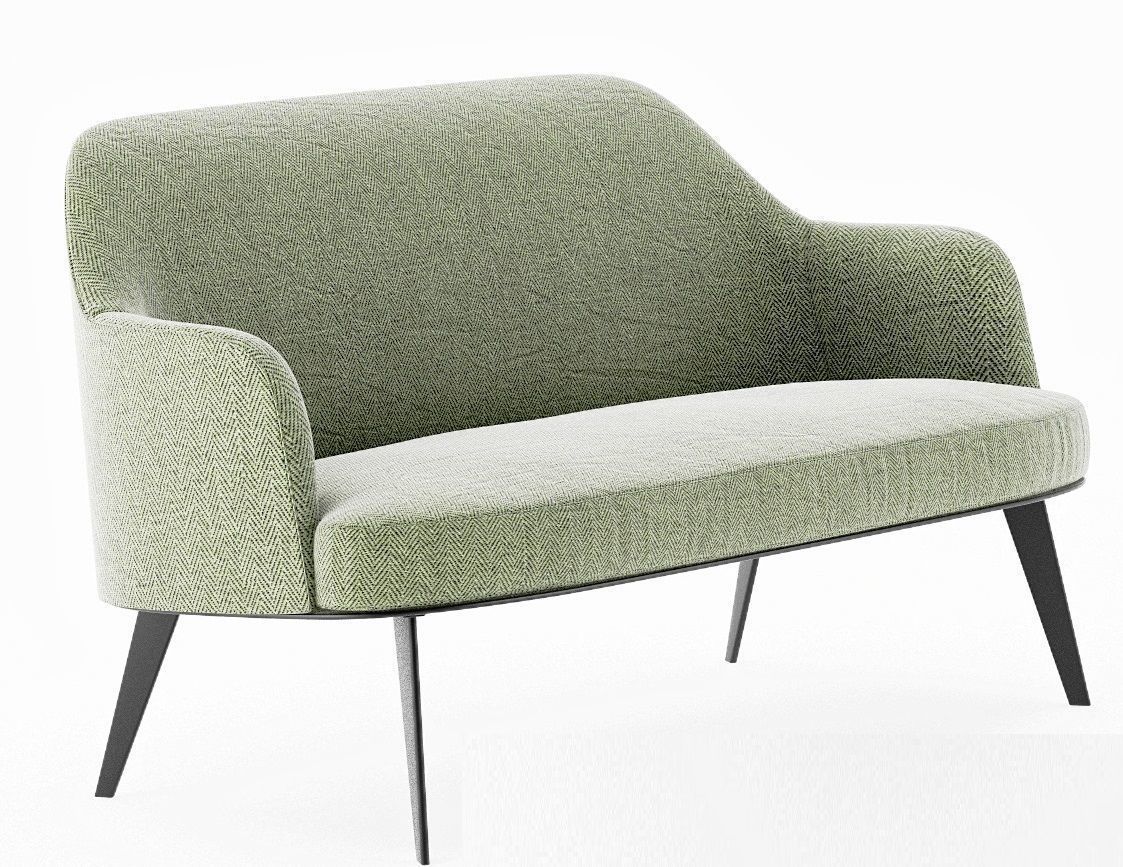 home chair Low-poly 3D model_1