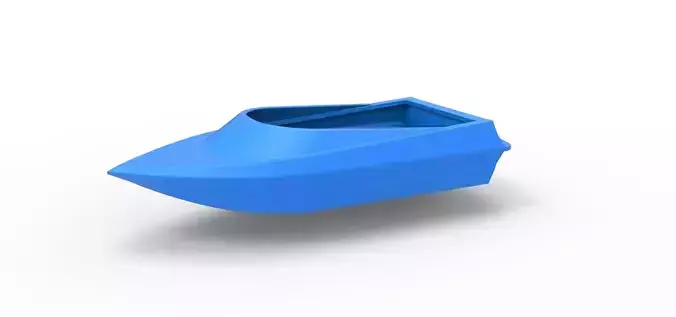 Speed boat hull Version 2 Scale 1 to 25 3D print model