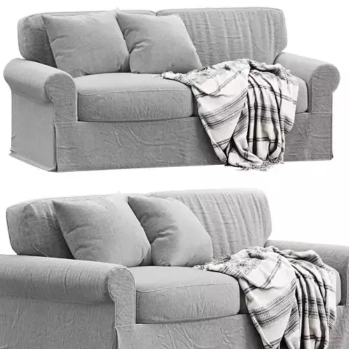 Buchanan Roll Arm Slipcovered Sofa 2 seater 3D model