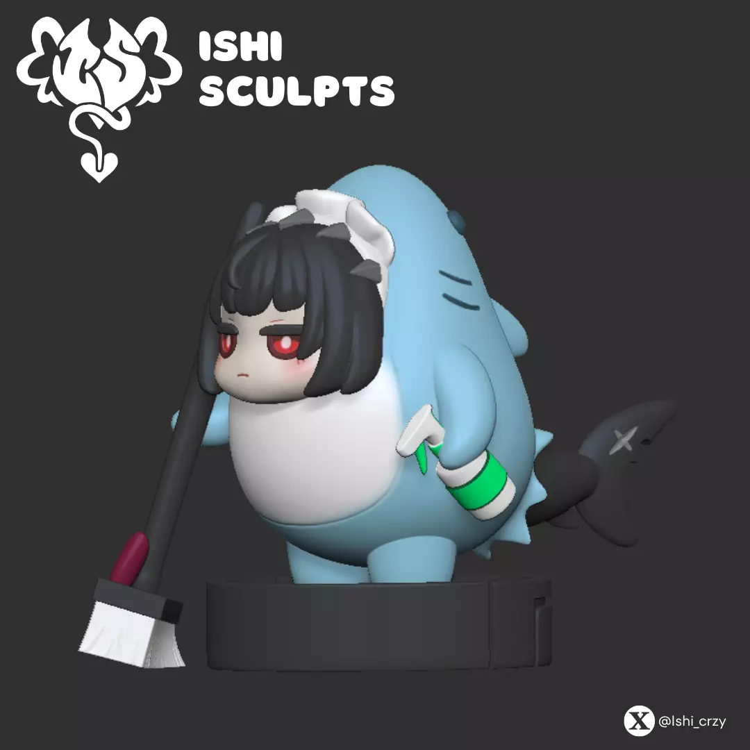 CHIBI Sharksuit Ellen 3D print model