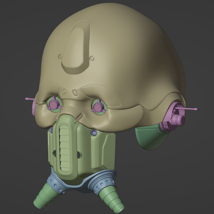 Tognath Helmet Cosplay STL 3d print file 3D print model_4