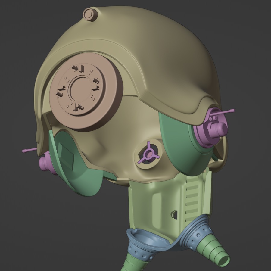 Tognath Helmet Cosplay STL 3d print file 3D print model_5