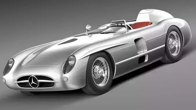 Mercedes-Benz 300 SLR 1955 spider 3D model