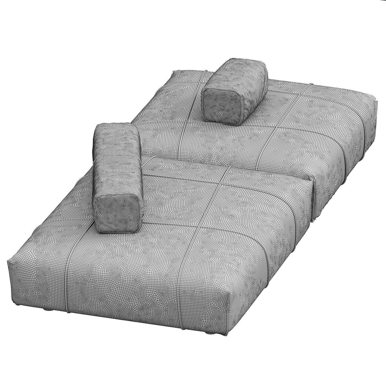 Baxter Panama Bold Sofa N1 Composition 3D model_2