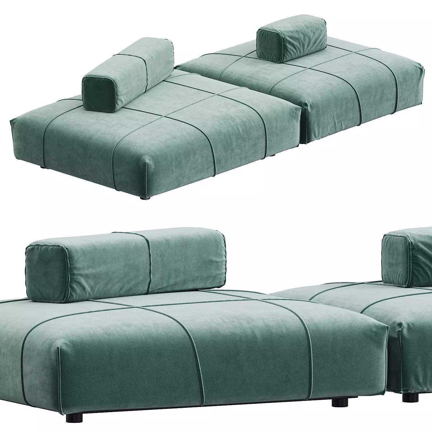 Baxter Panama Bold Sofa N1 Composition 3D model_0